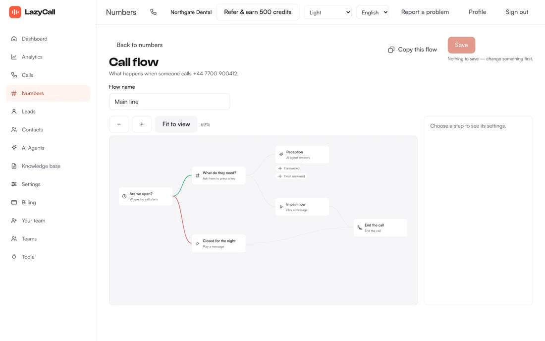 Working Weekends LazyCall workflow interface